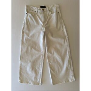 Banana Republic High Rise Wide Leg Crop Jeans White 28 / 6